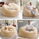 Hobestluk 5FT Bean Bag Chair Giant Bean Bag Chairs for Adults Large Bean Chairs with Removable Cover, Beanbag Chair with Filler, Adult Bean Bag Chairs for Living Room, Bedroom by CozyNest Decor