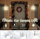 Kingdder 4 Pieces Moravian Star Light LED 3D Star Hanging Light Powered by Battery with Timer Function White Porch Lantern Holiday Decor for Indoor Outdoor Christmas Tree Balcony Courtyard (12 Inch) by GreenHaven Gardens