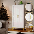 Tall Storage Cabinet, Kitchen Pantry Cabinet with 2 Doors & Adjustable Shelves for Laundry Room, Living Room, Entryway,Bathroom,White by CozyNest Decor