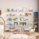 Picture Ledge Shelf for Wall, 72 inch Nursery Book Shelves 4 Packs, Large Long Floating Ledge Shelves for Kid's Room Bedroom Bathroom Living Room Photo Frames Office Nursery Wall Decor, White by CozyNest Decor