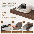 fuqing Floating Shelves for Wall, Bathroom Shelf Wall Mounted for Storage, Shelves with Invisible Bracket for Bedroom, Kitchen, Living Room, Farmhouse Small Book Shelf, 6.5 Inch Set of 3, Walnut by CozyNest Decor