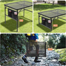 Folding Grill 3x2 FT Portable Camping Table, Lightweight Height Adjustable Metal Picnic Outdoor Table with Mesh Desktop and Mesh Bag, Beach and BBQ, Party by GreenHaven Gardens