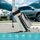 25/32/40/64oz Water Bottle Bag Holder Carrier-Insulated Crossbody Sling Case Sleeve with Strap & Pockets for Men Women Gym Cycling Travel Walking Hiking Camping by TinyTreasures Baby Boutique