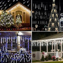 Aokudoni Christmas Lights Outdoor, 24 Tubes Meteor Shower Lights (Equivalent to 3 Sets of 8-Tubes), Waterproof Outside Christmas Decorations for Tree Window Yard Party Holiday, UL Plug, White by GreenHaven Gardens