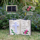 Outdoor Solar Bible Cross Garden Stakes Lights, Waterproof Memorial Grave Decorations Gifts for Cemetery Outdoors Lawn Yard Home Patio Decor by CozyNest Decor