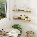 Fun Memories 30" Rustic Wood Deep Floating Shelves for Wall, Invisible Brackets for Decor & Storage, Living Room, Bathroom (Oak, Set of 2) by CozyNest Decor