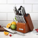McCook® Knife Sets, German Stainless Steel Kitchen Knife Block Sets with Built-in Sharpener by CozyNest Decor