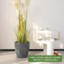 Dexceder 13x12 Self Watering Planter with Wheels Indoor Outdoor, Inner Pot Design, Thickened Large Floor Standing Flower Plant Pot with Water Level Indicator (Stone Matte) by CozyNest Decor