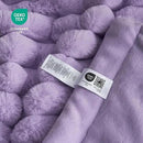 Cozy Bliss Faux Fur Throw Blanket for Couch, Cozy Warm Plush Striped Blanket for Sofa Bedroom Living Room, 50 * 60 Inches Lavender Purple by CozyNest Decor