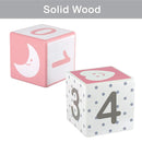 I'm Solid Wood Monthly Weekly Yearly Milestone Age Blocks, Newborn Gifts & Keepsakes for Picture Props (4 Pcs/Pink) by TinyTreasures Baby Boutique
