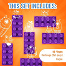 Strictly Briks Classic Bricks Starter Kit, Purple, 96 Pieces, 2x4 Studs, Building Creative Play Set for Ages 3 and Up, 100% Compatible with All Major Brick Brands by TinyTreasures Baby Boutique