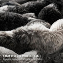 EVERGRACE Ultra Soft Luxury Fluffy Ridgeline Faux Rabbit Fur Bubble Throw Blanket, Thick Warm Fuzzy Throw for Bed, Cozy Plush Reversible Blanket for Couch,Charcoal Grey Heather, 50x60 Inches, 870 GSM by CozyNest Decor