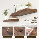 Deep Floating Shelves for Wall | 36 Inch Wide x 12 Inch Deep Floating Shelves | 36W x 12D Rustic Wood Wide Wall Shelves | Bookshelf Laundry Shelf TV Shelf by CozyNest Decor
