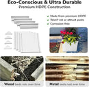 Raised Garden Bed - 1x1 ft Planter Box - White HDPE - No Tools Needed - DIY Kit for Urban Gardening, Flowers, Herbs & Vegetables - Made in The USA - 2 Pack by GreenHaven Gardens