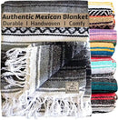 Del Mex Classic Mexican Blanket, Large Authentic Woven Falsa Throw (70"x50"), Artisan Southwest Décor for Beach, Yoga, Outdoors (Gray) by CozyNest Decor