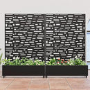 Casaphoria Metal Raised Garden Bed with Trellis and Wheels, 72"x47"x16" Planter Box for Climbing Plants, Vegetables & Vines, Features Drainage Holes and Privacy Screen (Black-Gerald) by GreenHaven Gardens