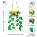 Stained Glass Window Hanging 17 Leaf Plant Stain Glass Window Hanging Real Stained Glass Hanging Hanging Stained Glass for Windows Stained Glass suncatchers Stained Glass Plant Stained Glass by GreenHaven Gardens