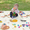 Foldable Baby Play Mat, PIGLOG Waterproof Playmats for Babies and Toddlers Kids, Safe Foam Playmat for Tummy Time, 50x50 Playpen Mat, Reversible Portable Baby Floor Mat for Infant, Toddler, Dragonfly by TinyTreasures Baby Boutique