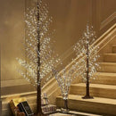 Fudios Lighted Branches Plug in 32IN 200 LED Mantle Winter Decor, Brown Twig Branch Lights for Christmas Holiday Party Indoor Outdoor by CozyNest Decor
