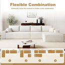136" Sectional Couches for Living Room Modern Modular Sofa with L-Shape Couchs Upholstered Boneless Couch Deep Seat Sectional Couch with Chaise (White, Right Facing Chaise+3Seaters) by CozyNest Decor