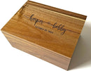 Keepsake Box for Couple - Engraved Memento Box w/ Couples Names, Anniversary Wedding Gift for Couple, Acacia Wood Love Chest, Time Capsule, Custom Heirloom Storage, Hidden Message, 11 x 8 x 4.75 in by TinyTreasures Baby Boutique