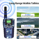 Walkie Talkies for Kids Toys for Boys, Rechargeable, 2 Pack, 3 Miles Range, 22 Channels, 2 Way Radio,Birthday Gifts for3-12 Year Old,Christmas Girls by TinyTreasures Baby Boutique