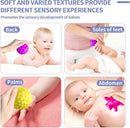 Sensory Balls - Montessori Toys, Multiple Textures Toddler Sensory Toys for Babies 1-3, Hand Catching Baby Balls, Blue Rattle 3-6 Months by TinyTreasures Baby Boutique
