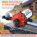 Dreyoo Water Diaphragm Pump, 115V AC, 5.5 GPM, 60 PSI Rated Pressure, 1/2" Threaded MNPT Self Priming Diaphragm Pressure Pump with Pressure Switch for Home, RV, Garden Agricultural Irrigation (Orange) by GreenHaven Gardens