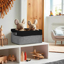 DECOMOMO Small Storage Basket, Closet Storage Bins, Baskets for Organizing Shelves (Grey & Black, Small - 6 Pack) by CozyNest Decor