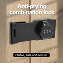 Password Rotary Hasp Locks, Black 2 Pack Cabinet Locks with Combination, Keyless Security Latch for Sliding Barn Door, Gate, Small Door, Closet, Drawers by TinyTreasures Baby Boutique