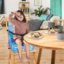 Toddler Booster Seat for Dining Table, 12.6x3.34 Inch Portable High Chair for Travel, Compact Lightweight With Adjustable Straps for Baby (Dinosaur) by TinyTreasures Baby Boutique