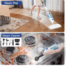 Steam Mop for Floor Cleaning, 10in1 Multi Purpose Handheld Steamer Cleaner Detachable for Vinyl, Laminate, Carpet, Tile Hard Floor Grout w/ 2 pad, 23ft Cord, 15oz Tank, Adjustable Steam & Height by CozyNest Decor