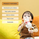 Bunny White Bunny rattles Toy for Young Children, Handmade Woolen Toy with Strict Quality Testing Process, Usable as House Decoration (White Bunny Rattles) by TinyTreasures Baby Boutique