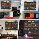 Ultrawall Black Pegboard Wall Organizer, 48X 36 inch for Garage Storage with Hooks, Storage Bins, Tool Panel Organizer, 72pcs by GreenHaven Gardens