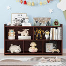 Book Shelf, 5 Cubes Storage Organizer, Open Shelf Wooden Bookcase, Freestanding Cherry Bookshelf Cube Shelf for Bedroom, Living Room, Home Office by CozyNest Decor
