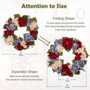 Fall Wreaths for Front Door, 24 inch Autumn Wreath with Hydrangeas Berries Large Fall Door Wreath Artificial Hydrangea Flowers Wreaths Autumn Decorations for Farmhouse Thanksgiving Harvest Door Wall by CozyNest Decor