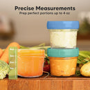 KeaBabies 12pk 4oz Glass Baby Food Containers with Lids - Leak-Proof, Microwavable Small Glass Jars, Baby Purees & Toddler Snack Storage Containers, BPA-Free, Dishwasher & Freezer Safe (Kea) by TinyTreasures Baby Boutique