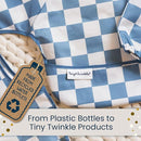 Tiny Twinkle Mess-Proof Waterproof Wet Dry Bag | 2-Pack Reusable Wet Bags for Swimsuits & Baby Clothes | Leakproof Wet Bag for Travel & Diaper Changes for Baby (Blue Tie Dye) by TinyTreasures Baby Boutique