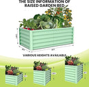 Galvanized Raised Garden Bed Outdoor, 2 Pcs 6x3x1.5FT Outdoor Large Planter Raised Beds Open Base with Safety Edge and Glove for Vegetables Flowers Ground Planter, Green by CozyNest Decor