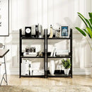 NUMENN Narrow Bookshelf, 3 Tier Bookshelves, Home Office Bookcase Shelf Storage Organizer, Free Standing Storage Shelving Unit for Bedroom, Living Room and Home Office, Black by CozyNest Decor