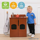 ECR4Kids Play Kitchen Stove, Wooden Playset, Dark Walnut by TinyTreasures Baby Boutique
