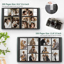 Popotop Photo Album 4x6 500 Pockets with Leather Hardcover Cover, Large Photo Album Binder Book with 50Pcs Pages for Family Travel Wedding Baby Gifts by TinyTreasures Baby Boutique