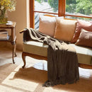 lifein Throw Blanket for Couch, Soft Boho Decor Bed Throw,Cozy Brown Knitted Chenille Small Farmhouse Lightweight Throw for Spring(Brown,50 * 60") by CozyNest Decor
