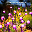 LETMY Solar Garden Lights - 6 Pack Upgraded Swaying Solar Lights Outdoor, 48 LED Firefly Lights Outdoor Waterproof Garden Decorations for Yard Patio Pathway (Purple) by GreenHaven Gardens
