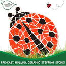 Creative Roots Mosaic Ladybug Stone, Includes 7-Inch Ceramic Stepping Stone & 6 Vibrant Paints, DIY Garden Stepping Stone Kit for Kids Ages 6+ by TinyTreasures Baby Boutique