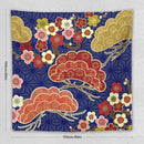 HZOHNAGO Japanese Tapestry Art Abstract Colorful Cherry Blossom Blue Background Pattern Printed Wall Tapestry Painting Wall Hanging for Bedroom Living Room Dorm 60" W x 60" H by CozyNest Decor