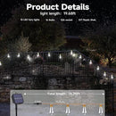 Solar Outdoor String Lights, 2 Pack 20Ft Vintage Rope Hemp Solar Patio Lights, Waterproof White Solar Powered String Lights With 8 Modes 16 Shatterproof Bulbs for Garden Stairs Balcony Café Bistro by GreenHaven Gardens