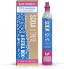 Soda Sense Easy Connect 60L CO2 Exchange Canister – 1 Pack, Replacement for Quick Connect Cylinder – Compatible with SodaStream PINK Snap-On Machines ONLY, Including ART, TERRA, ENSO & DUO by TinyTreasures Baby Boutique