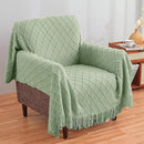 inhand Sage Green Throw Blanket for Couch, Soft Living Room Home Decor Knitted Twin Size Blanket, Outdoor Lightweight Breathable Summer Blanket, Farmhouse Warm Woven Decorative, 60"x80" by CozyNest Decor