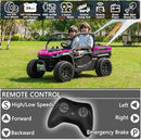 sopbost 24V Ride On Car with Remote Control 10Ah Battery Powered Ride On Toy for Big Kids to Drive 2 Seater UTV with Large Dump Bed, 4x75W Motors, Hot Pink & Black by TinyTreasures Baby Boutique